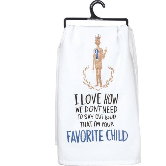 Primitives by Kathy -Cotton Kitchen Towel - Favorite Child - Picture 2 of 2